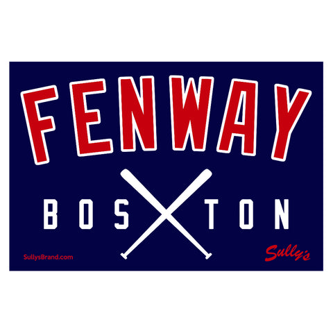 FENWAY "Crossed Bats" 4"x6" Bumper Sticker