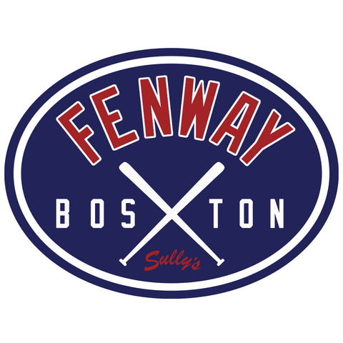 Fenway "Crossed Bats" Oval Sticker